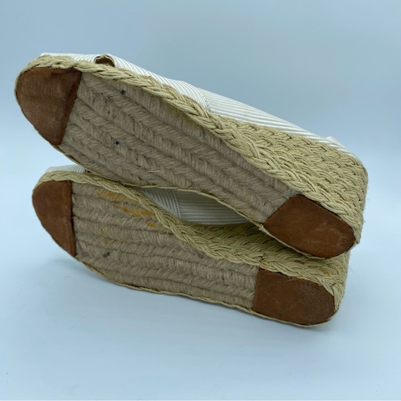 Ralph Lauren Cecilia Wedge Heels Peep Toe Slide On Shoes Sz 7.5 B Champaign - Picture 6 of 9